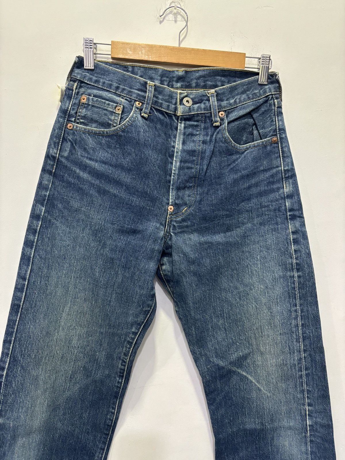 Levi's Vintage Levis 701XX Big E Selvedge Jeans Size US 30 / EU 46 - 2 Thumbnail