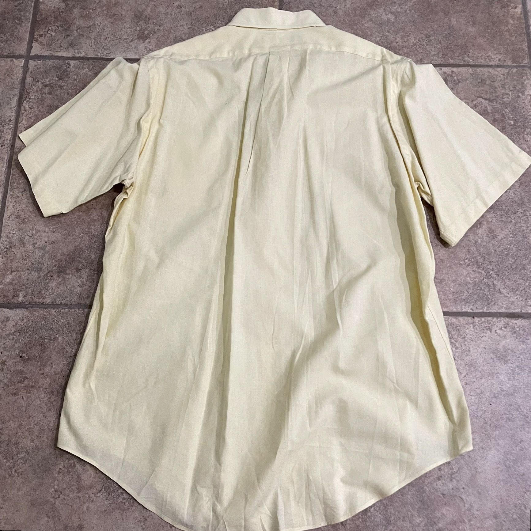 Ralph Lauren Ralph Lauren Shirt Button-Down Short Sleeve Mens L Yellow 100% Cotton Size US L / EU 52-54 / 3 - 5 Thumbnail