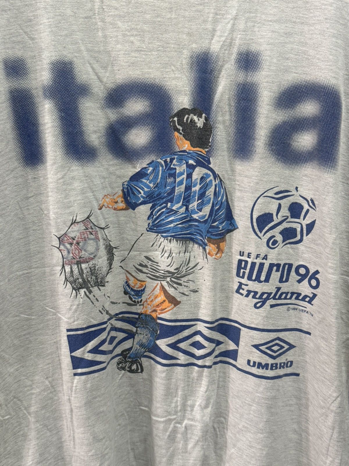 Umbro vintage UMBRO - euro eufa 1996 england italia tshirt Size US XL / EU 56 / 4 - 9 Thumbnail