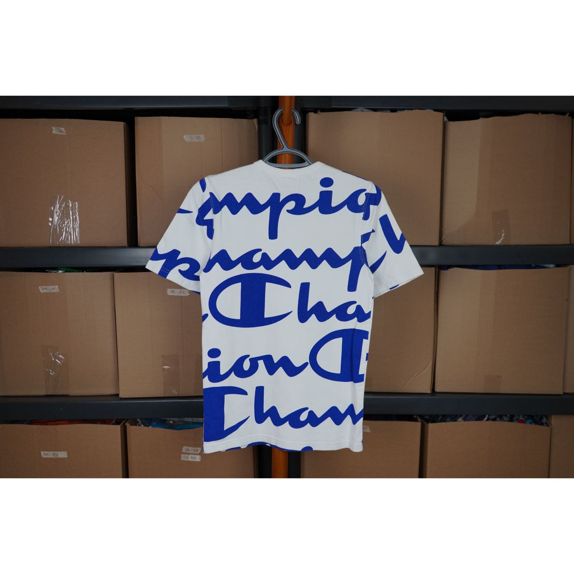 Champion Women's XS Champion White/Blue Athletic Tshirt #442 Size XS / US 0-2 / IT 36-38 - 2 Thumbnail