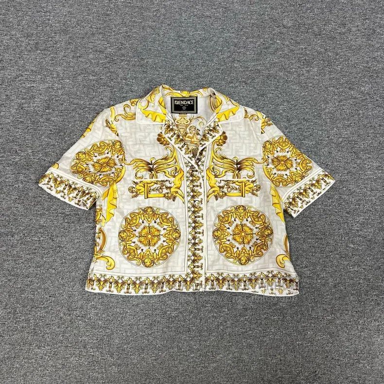 Fendi Fendi Versace Collab Silk Short Sleeve Shirt Size XS / US 0-2 / IT 36-38 - 1 Thumbnail
