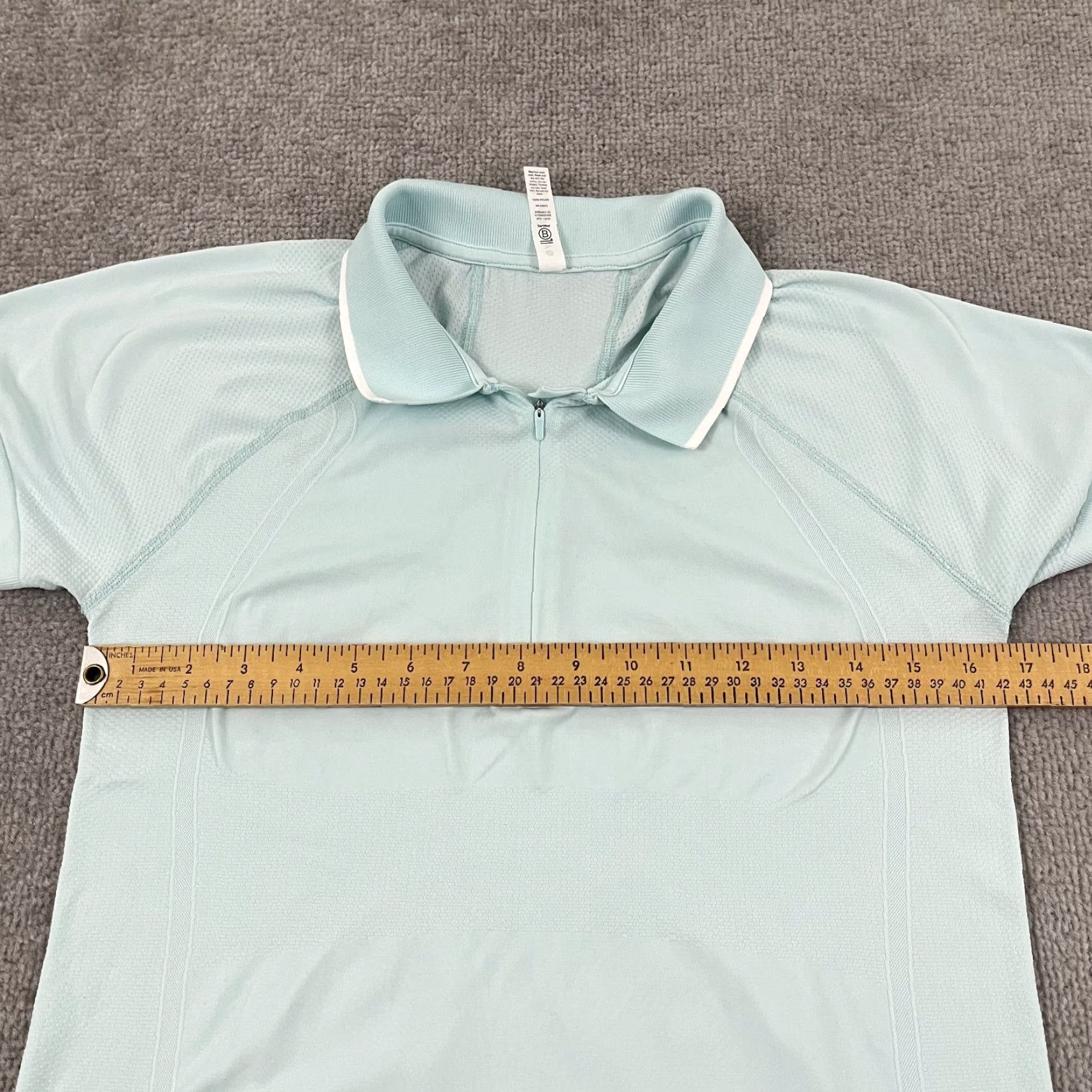 Athleta Athleta Momentum Polo Tee Shirt Womens Large Light Blue Golf Tennis Zip 556401 Size L / US 10 / IT 46 - 5 Thumbnail