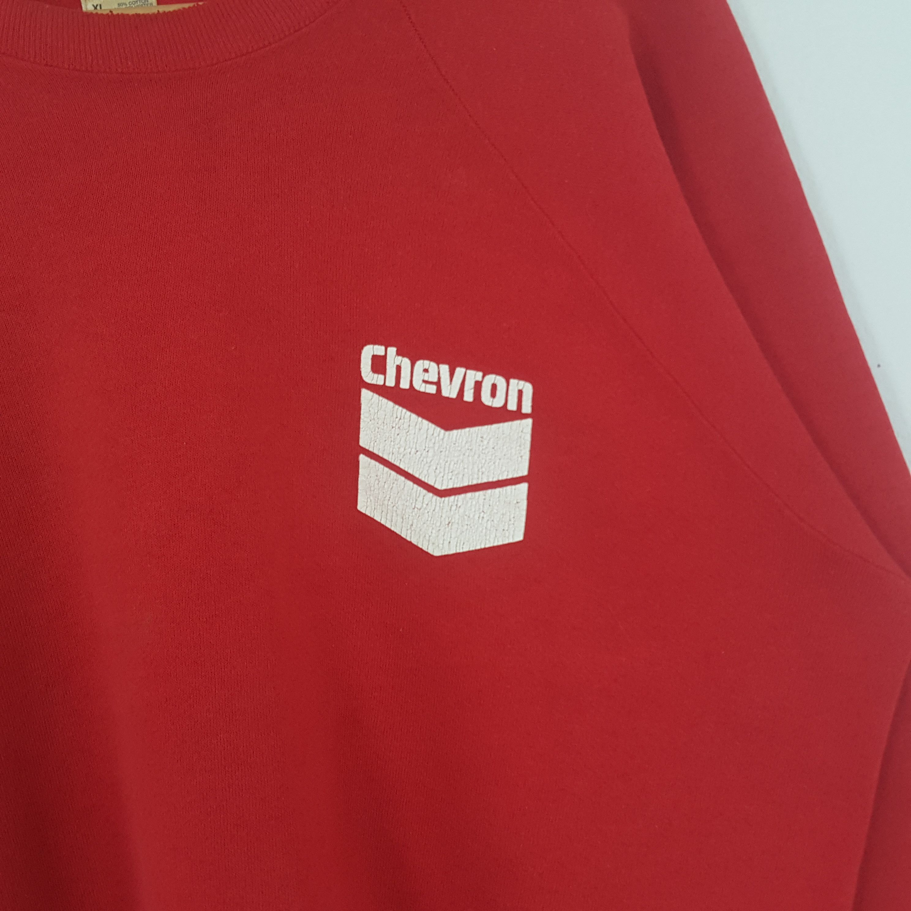 Petrol Industries × Vintage Vintage 90's Chevron American Company Brand Sweatshirt Size US XL / EU 56 / 4 - 2 Thumbnail