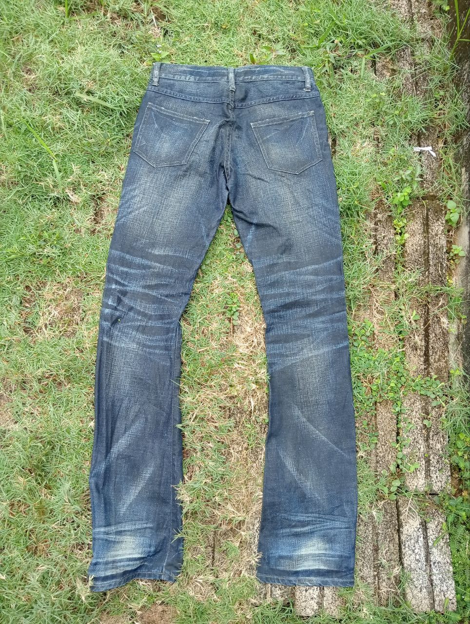 If Six Was Nine Vintage Schlussel Japan Distressed Look Jeans Size US 31 - 7 Thumbnail