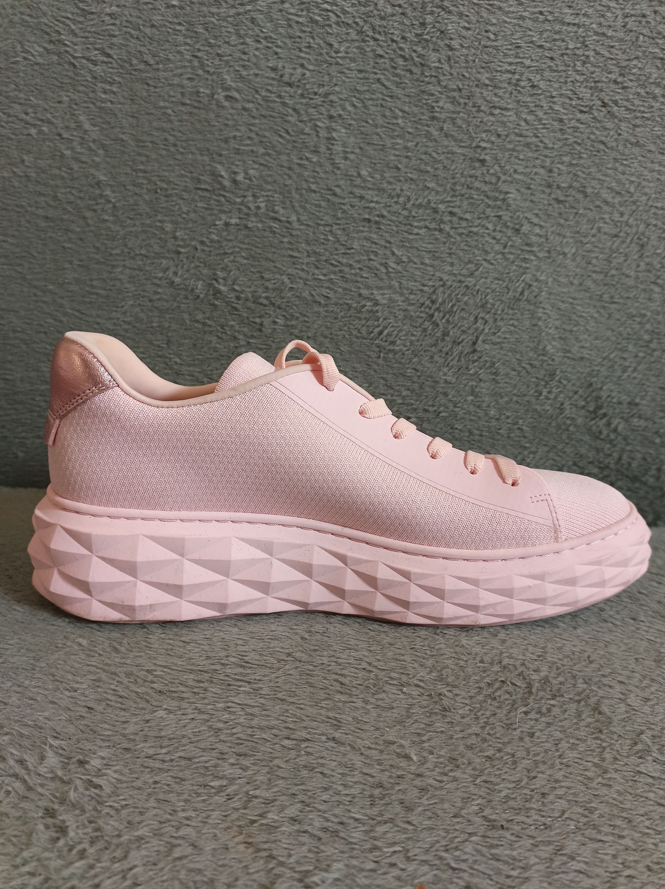 Jimmy Choo Jimmy Choo Pink Diamond Fabric Low Top Sneakers EU40 Size US 10 / IT 40 - 7 Thumbnail