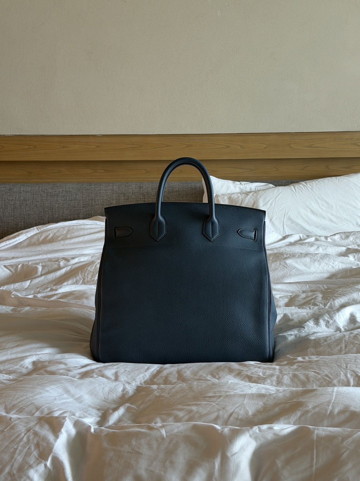 Hermes Hermes HAC 40 Blue Togo Leather Palladium Hardware Size ONE SIZE - 4 Thumbnail