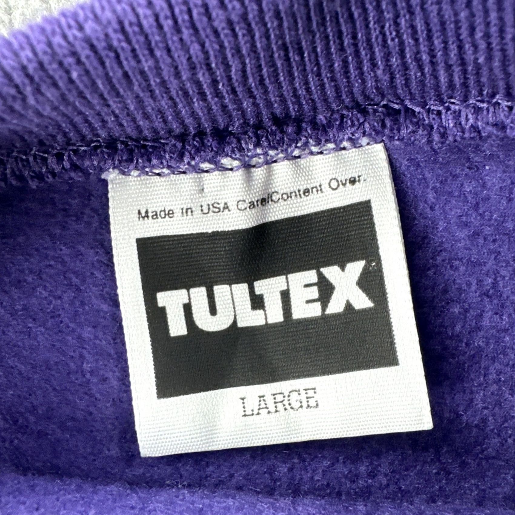 Tultex VINTAGE Tultex Sweatshirt Raglan Purple 90s Mens L Solid Crewneck Hoodie/Top Size US L / EU 52-54 / 3 - 6 Thumbnail