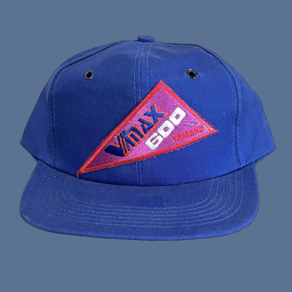 Yamaha Yamaha Snapback Hat Cap Snowmobile Red Black One Size Men United States VMax 600 Cotton Adjustable Lightweight Cap USA Size ONE SIZE - 1 Thumbnail