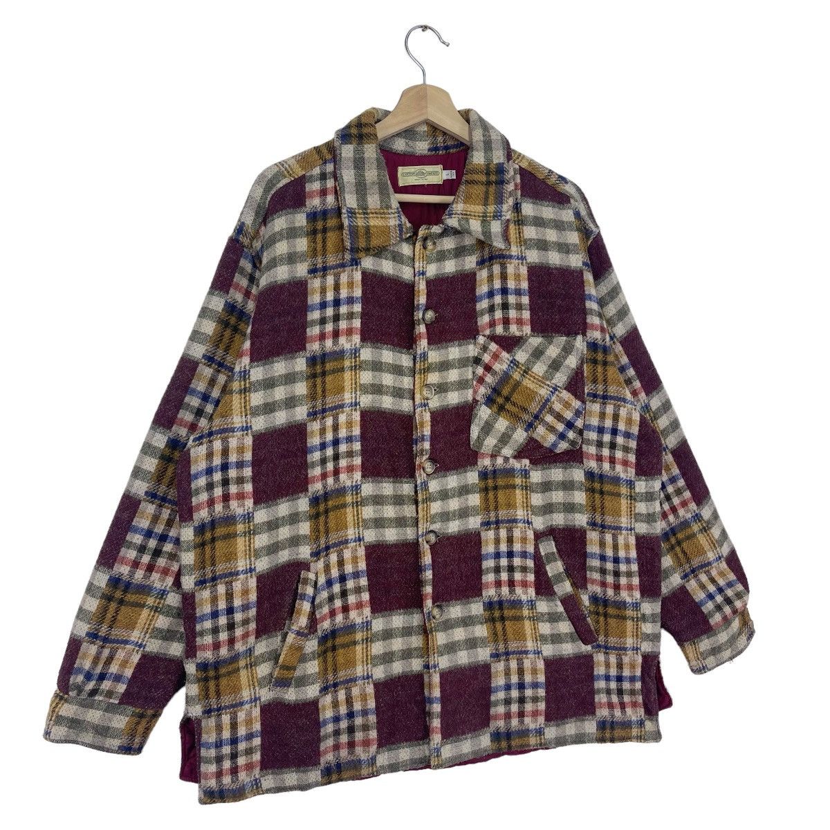 Flannel × Vintage 60’s Cotton Company Patchwork Plaid Wool Jacket Size US L / EU 52-54 / 3 - 5 Thumbnail