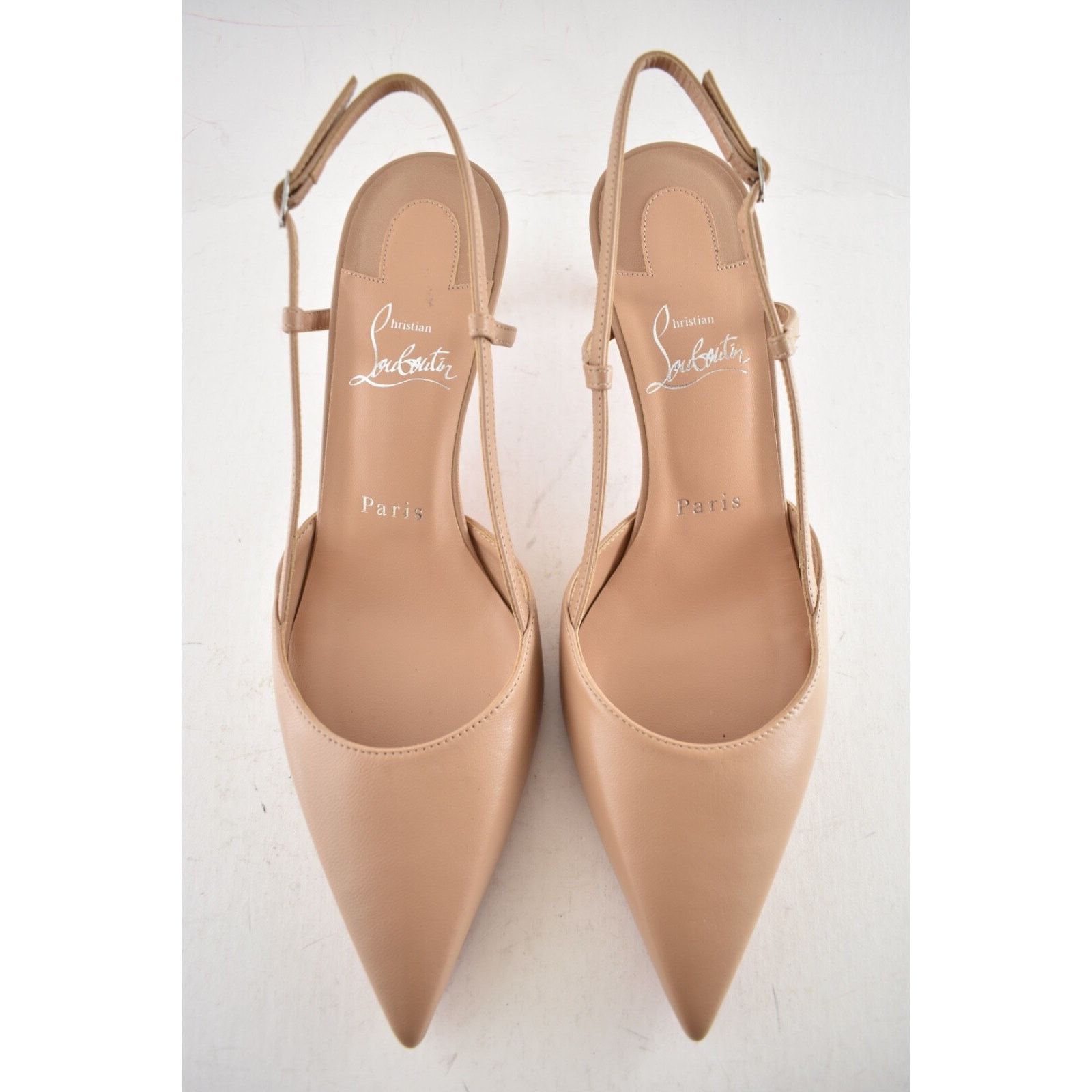 Christian Louboutin Christian Louboutin Condoroline 55 Blush Nude Heel Pump 37.5 Size US 7.5 / IT 37.5 - 6 Thumbnail
