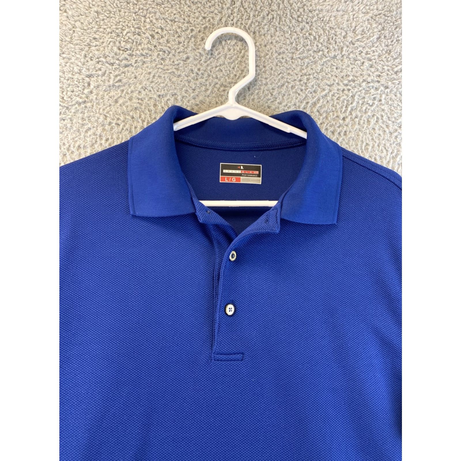 Vintage Grand Slam Men's Polo Shirt Golf Short Sleeve Size L Blue 89-23 Size US L / EU 52-54 / 3 - 4 Thumbnail