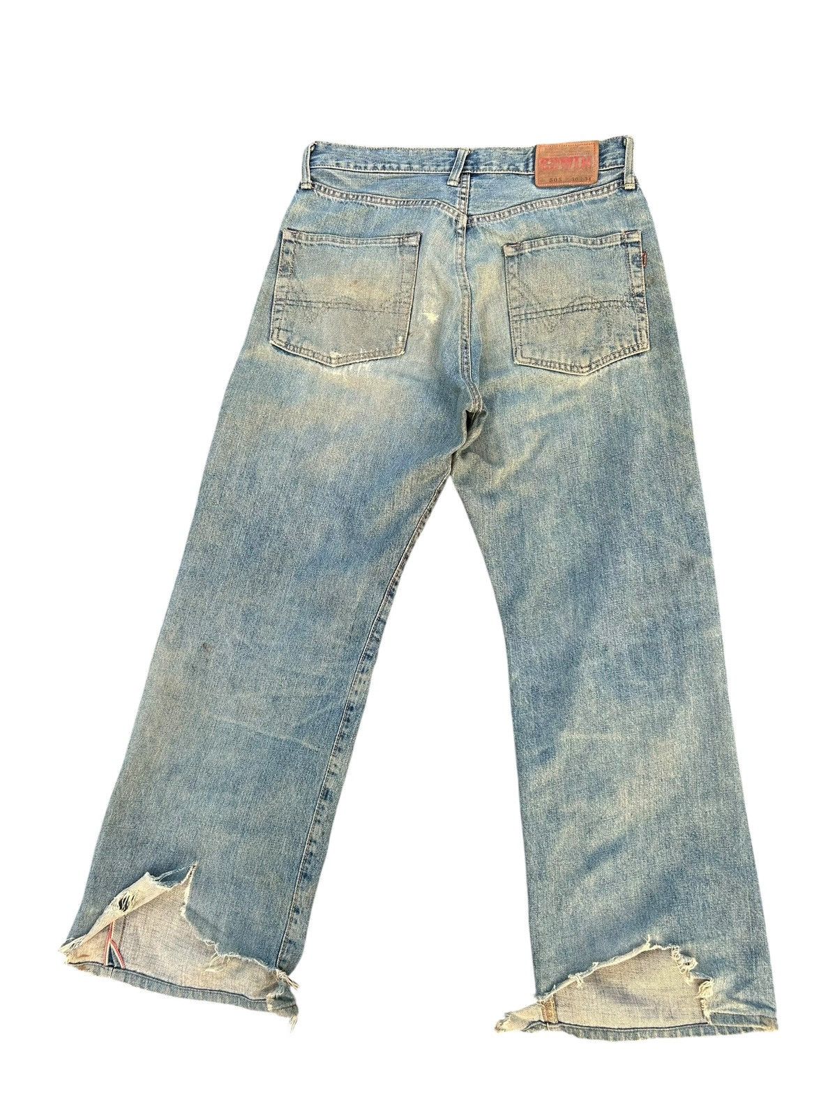 Edwin × Kapital × Vintage Vintage Edwin 505 Selvedge Baggy Distressed Denim Jeans Size US 31 - 10 Thumbnail