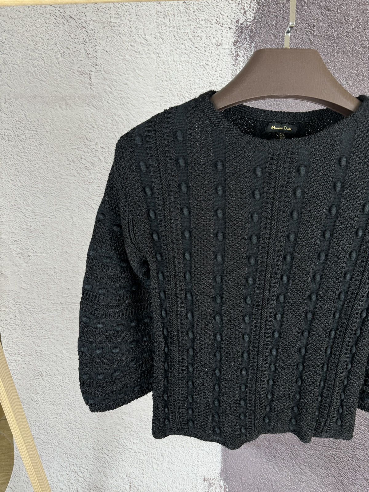 Massimo Dutti Massimo Dutti black wide sleeve knitted sweater Size XS / US 0-2 / IT 36-38 - 3 Thumbnail