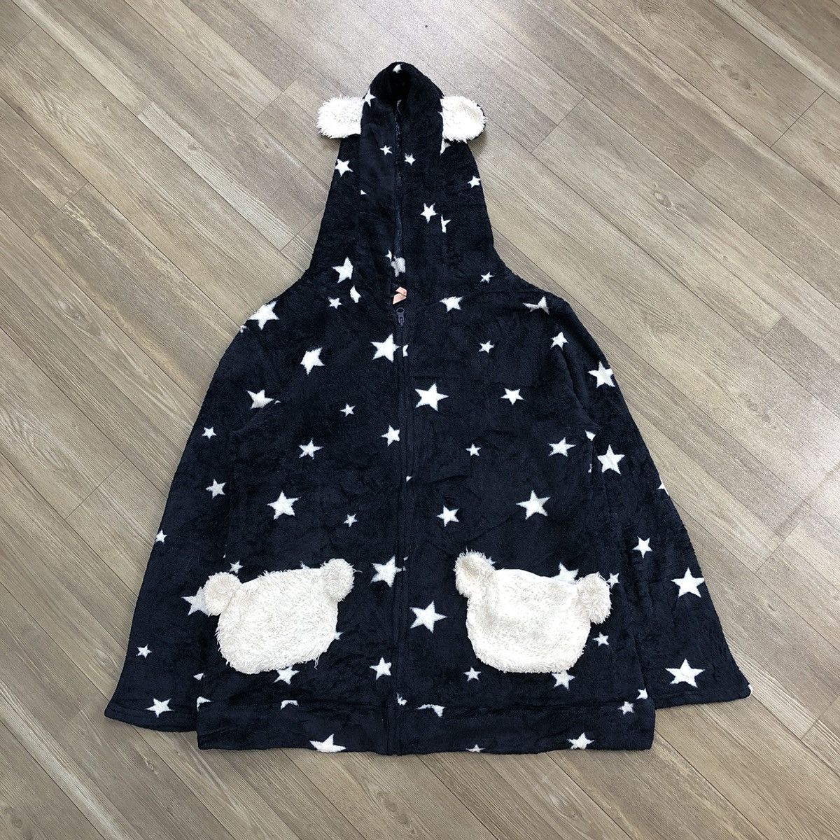 Crazy🔥 Japanese Brand 3D Black Star Bear Ear Fleece Jacket