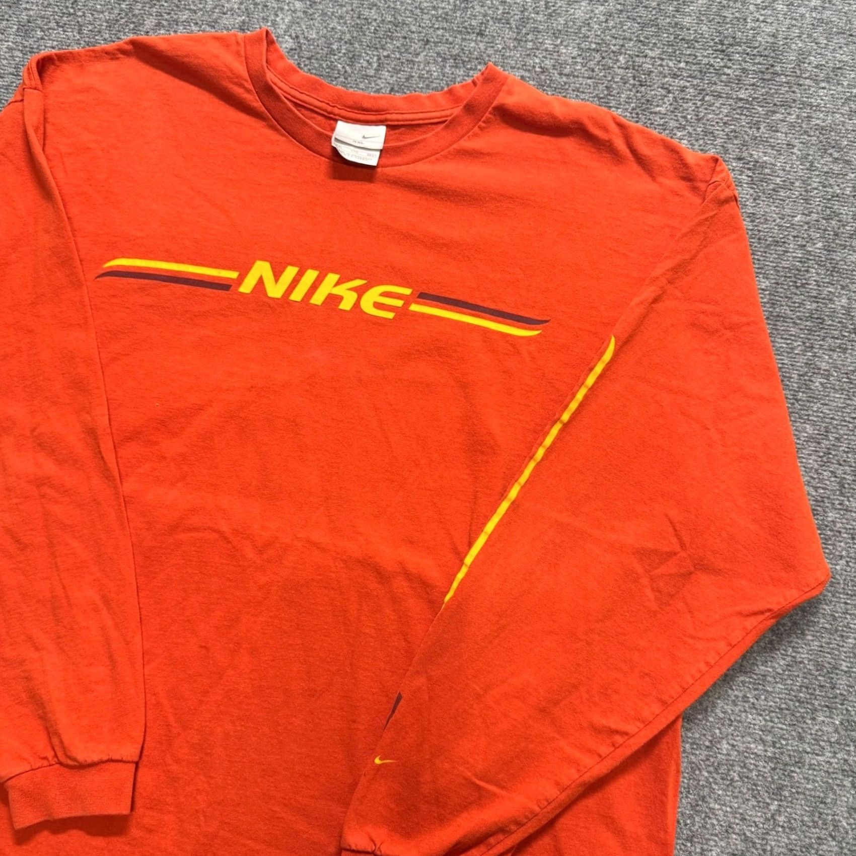 Nike VINTAGE Nike Long Sleeve Shirt Men 2XLT Red Cotton Blend Sliver Tag 2000s Activewear Nike Shirt Mens 2XLT Size US XXL / EU 58 / 5 - 2 Thumbnail