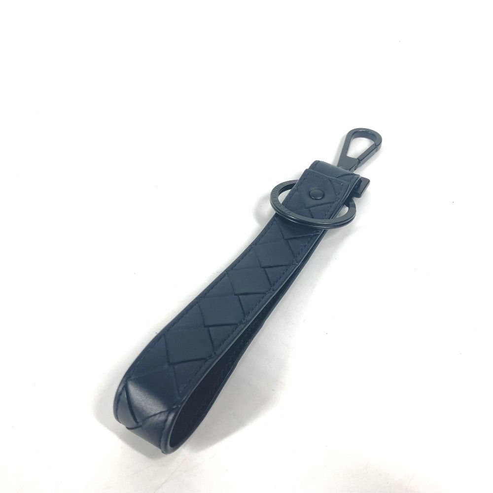 Bottega Veneta Bottega Veneta 607492 Leather-Weaving Technique Bag Charm Accessories Keychain Leather Unisex Black Size ONE SIZE - 1 Thumbnail