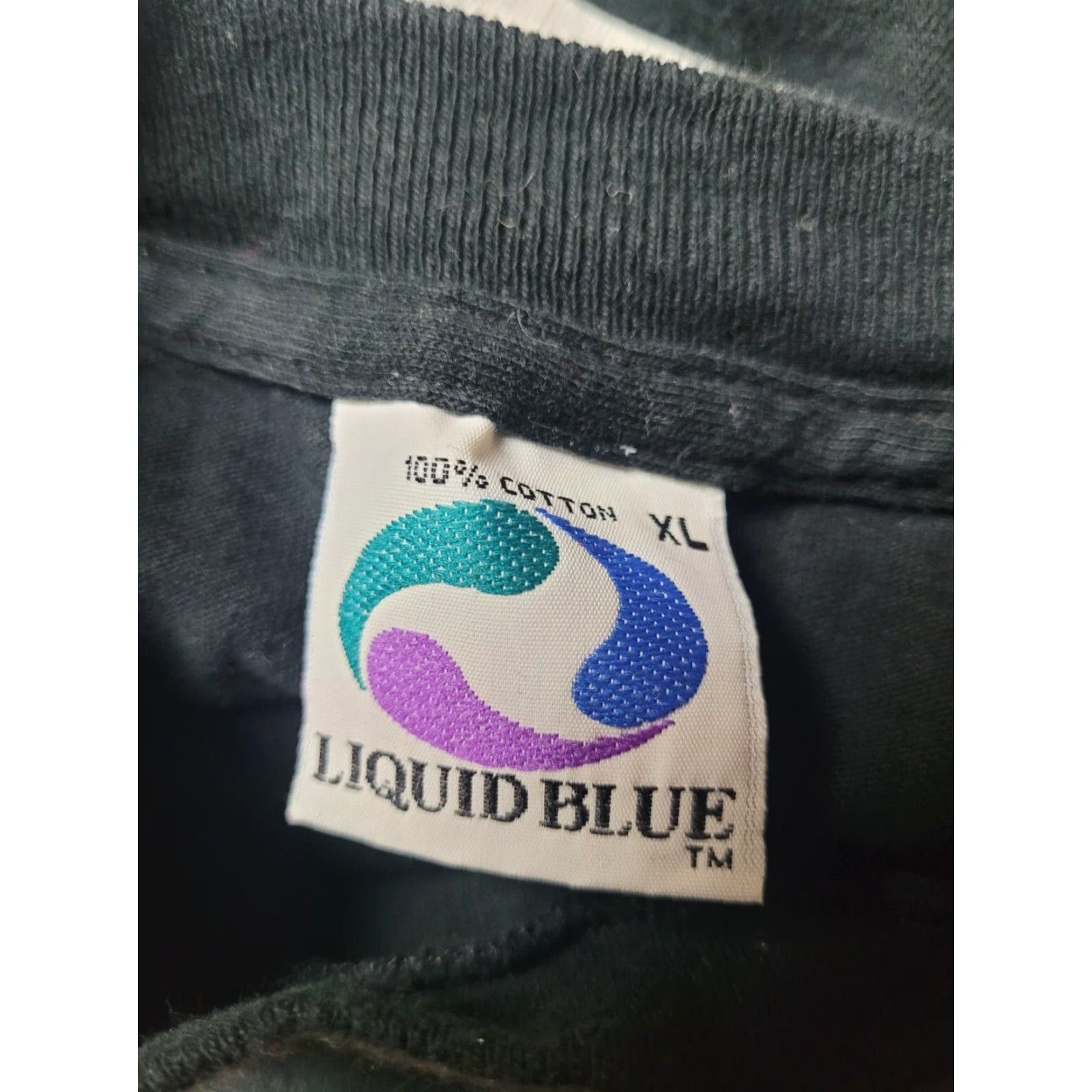 Liquid Blue VTG 1996 Galactic Cowboys Machine Fish Promo Long Sleeve T Shirt XL Black Men's Graphic Tee Band Heavy Metal 90s 00s Liquid Blue Size US XL / EU 56 / 4 - 5 Thumbnail