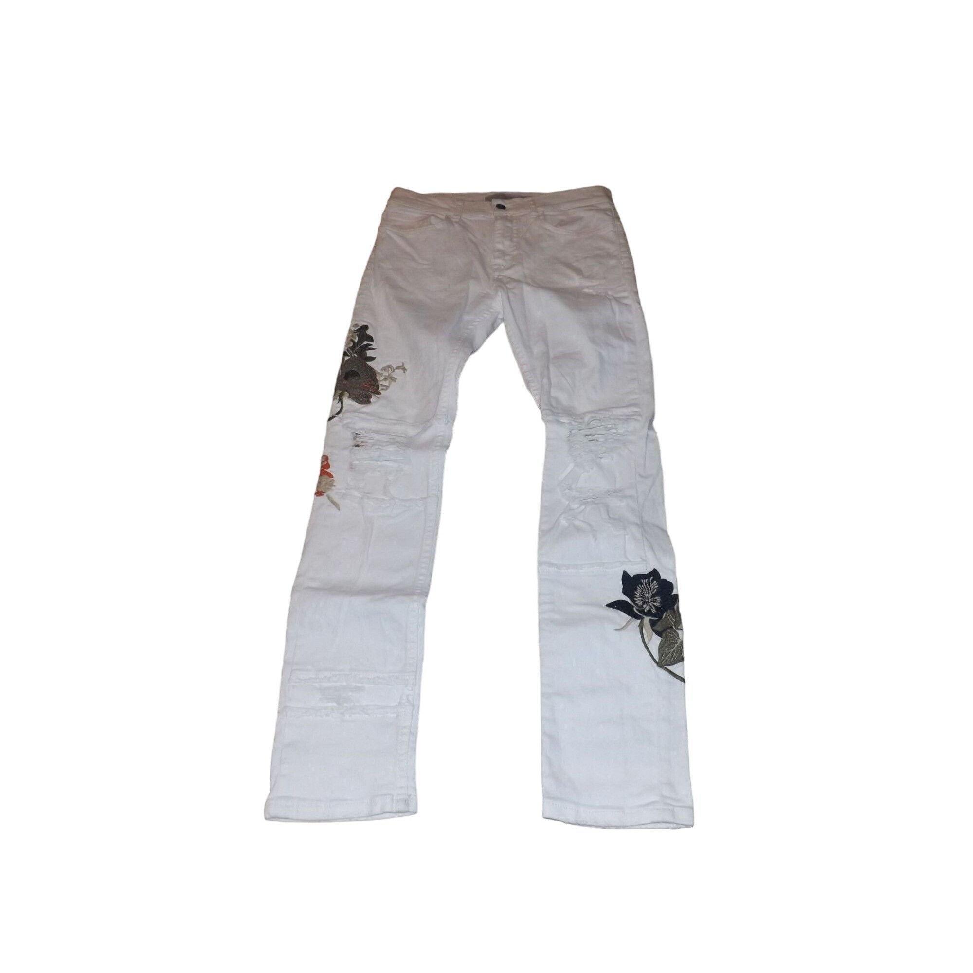 Zara Zara Man Jeans Sz 30 Sport Department White Floral Straight Size US 30 / EU 46 - 2 Thumbnail