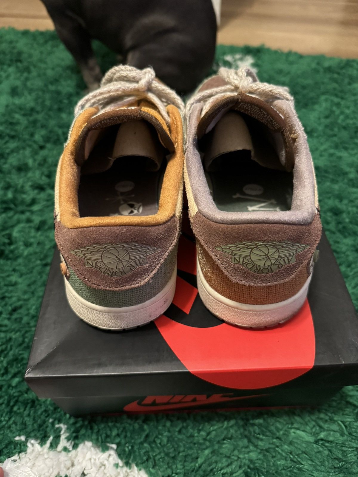 Jordan Brand Zion Williamson x Air Jordan 1 Low voodoo Size US 9.5 / EU 42-43 - 3 Thumbnail