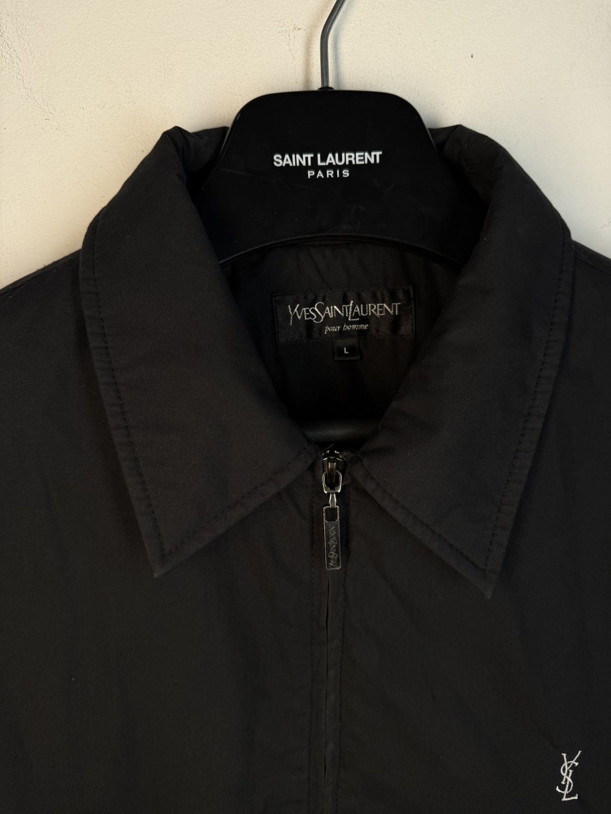 Yves Saint Laurent Black YSL Jacket Warmed Bomber Quilted Vintage Y2k zip up Size US L / EU 52-54 / 3 - 13 Thumbnail