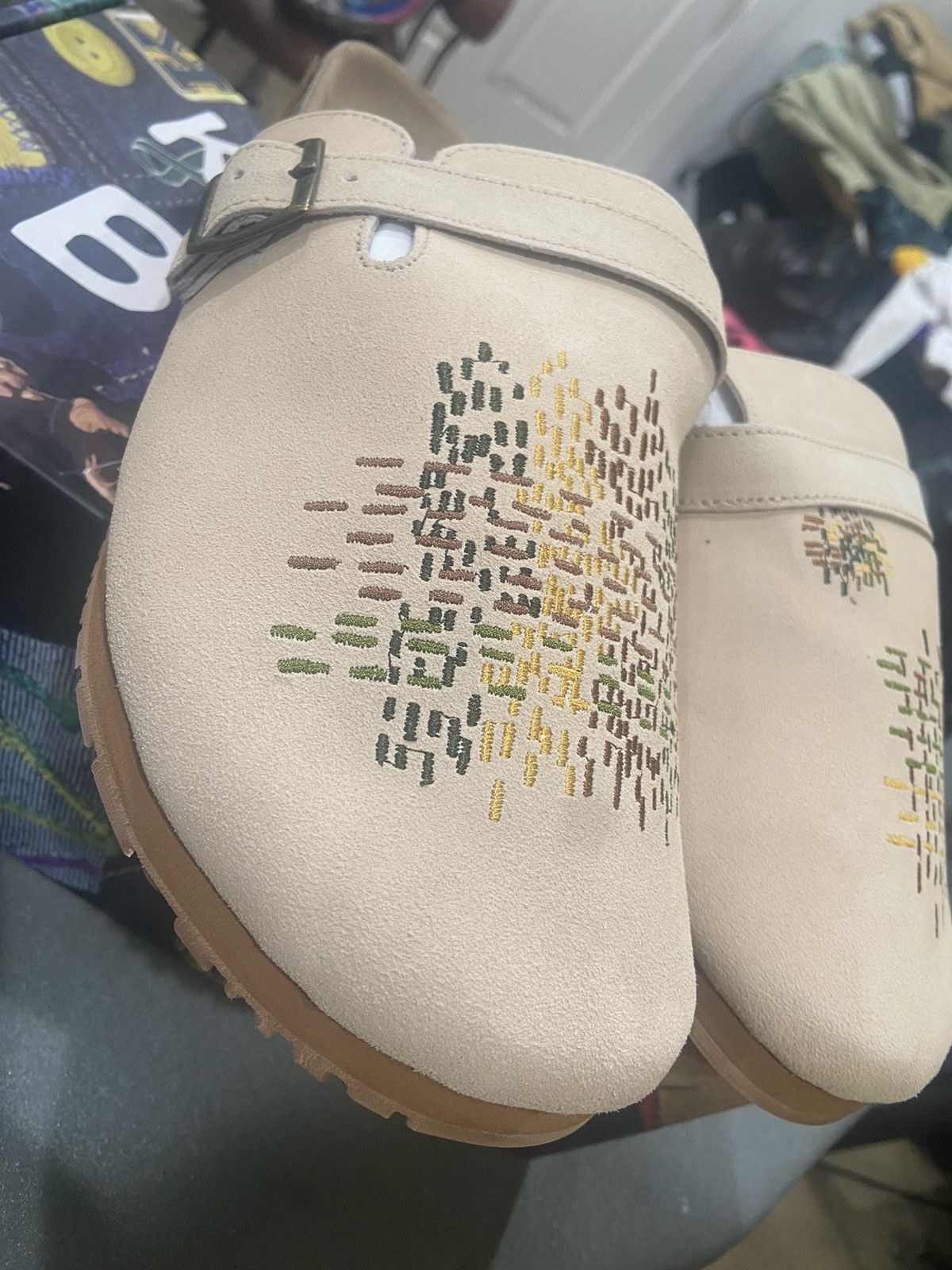 image of Kentucky Boy Tyler Mock Mend Mule Shoess Shoes in Beige, Men's (Size 11)