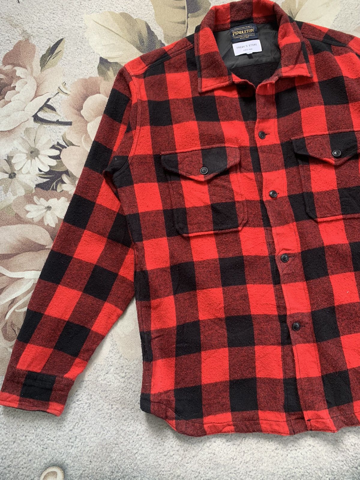 Pendleton Pendleton Freak's Store Wool Red Tartan Flannel Jacket Size US L / EU 52-54 / 3 - 3 Thumbnail