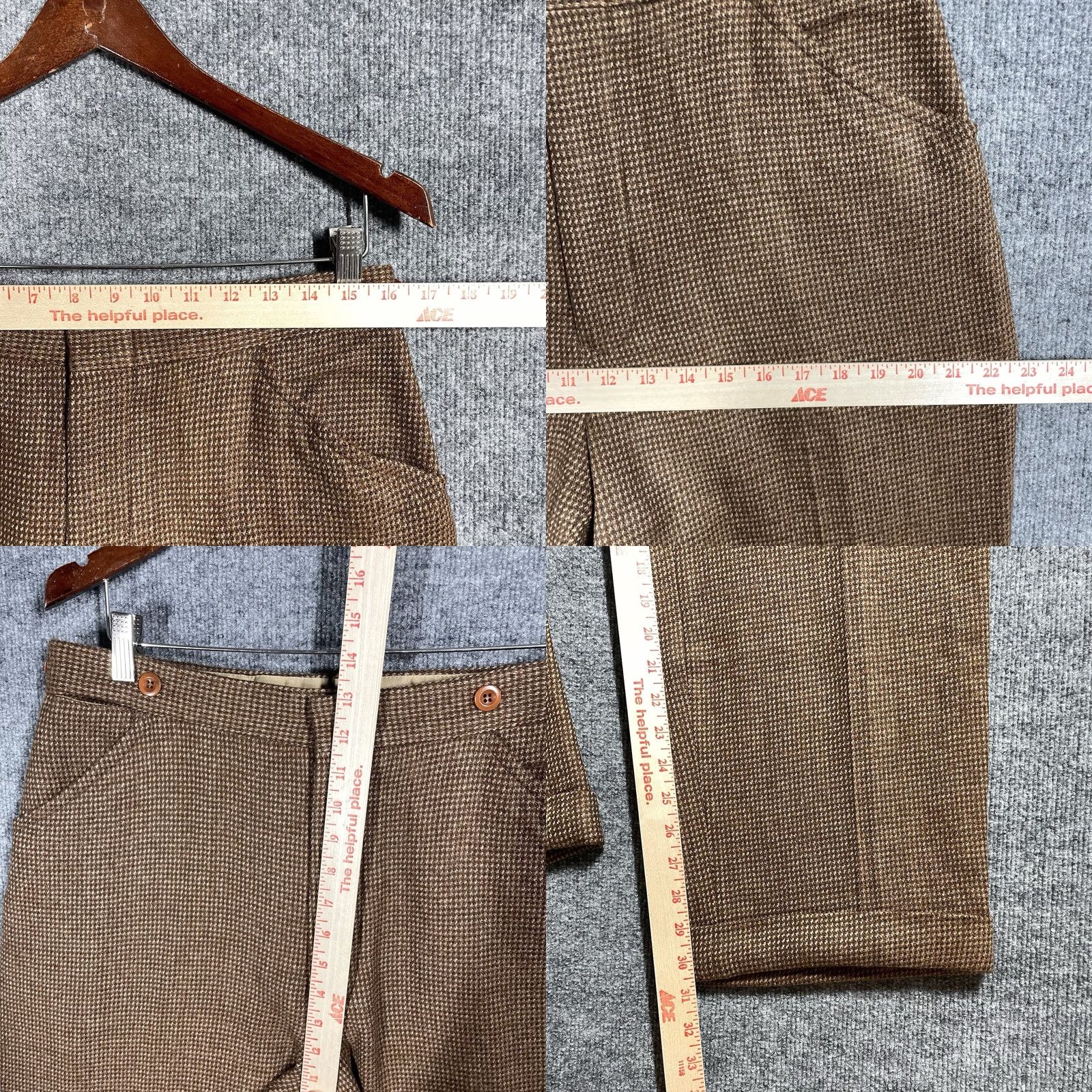 Polo Ralph Lauren VINTAGE Polo Ralph Lauren Pants Mens 32x30 Tweed Wool USA 80s 90s Size US XS / EU 42 / 0 - 9 Thumbnail