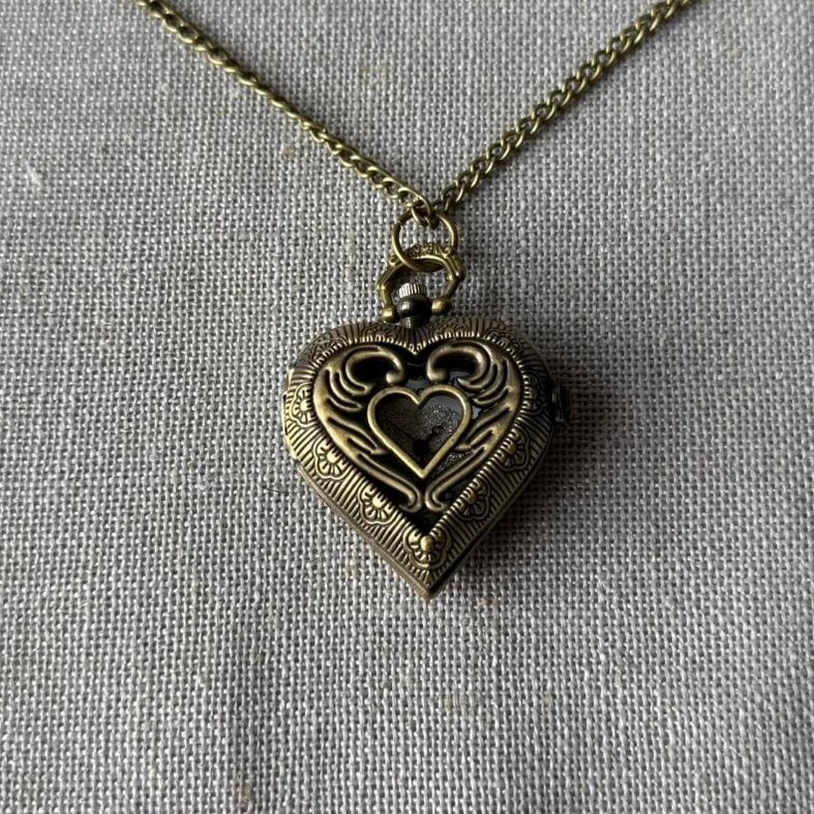 Other Elegant brass watch heart necklace WMNS2 Size ONE SIZE - 2 Thumbnail