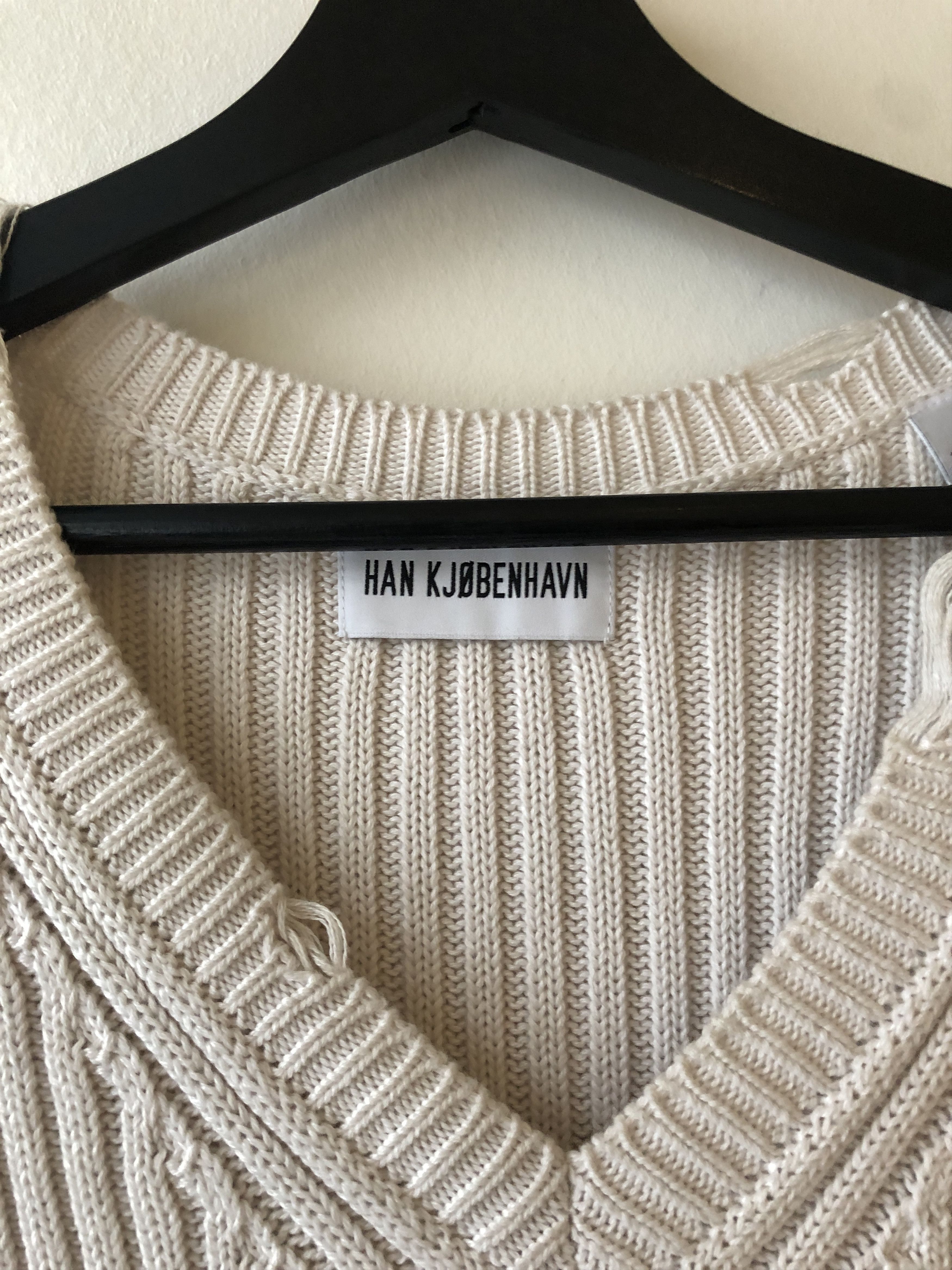 Han Kjobenhavn $395 - Distressed Knit Vest - Off White Size US XL / EU 56 / 4 - 12 Thumbnail