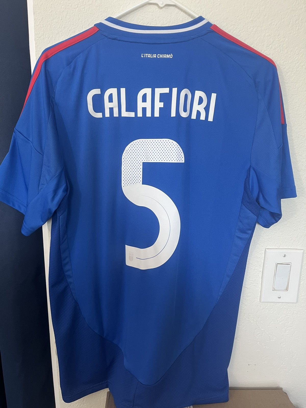 Adidas Adidas Italy Euro 2024 Home Soccer Jersey Blue Calafiori 5 Size US M / EU 48-50 / 2 - 6 Thumbnail