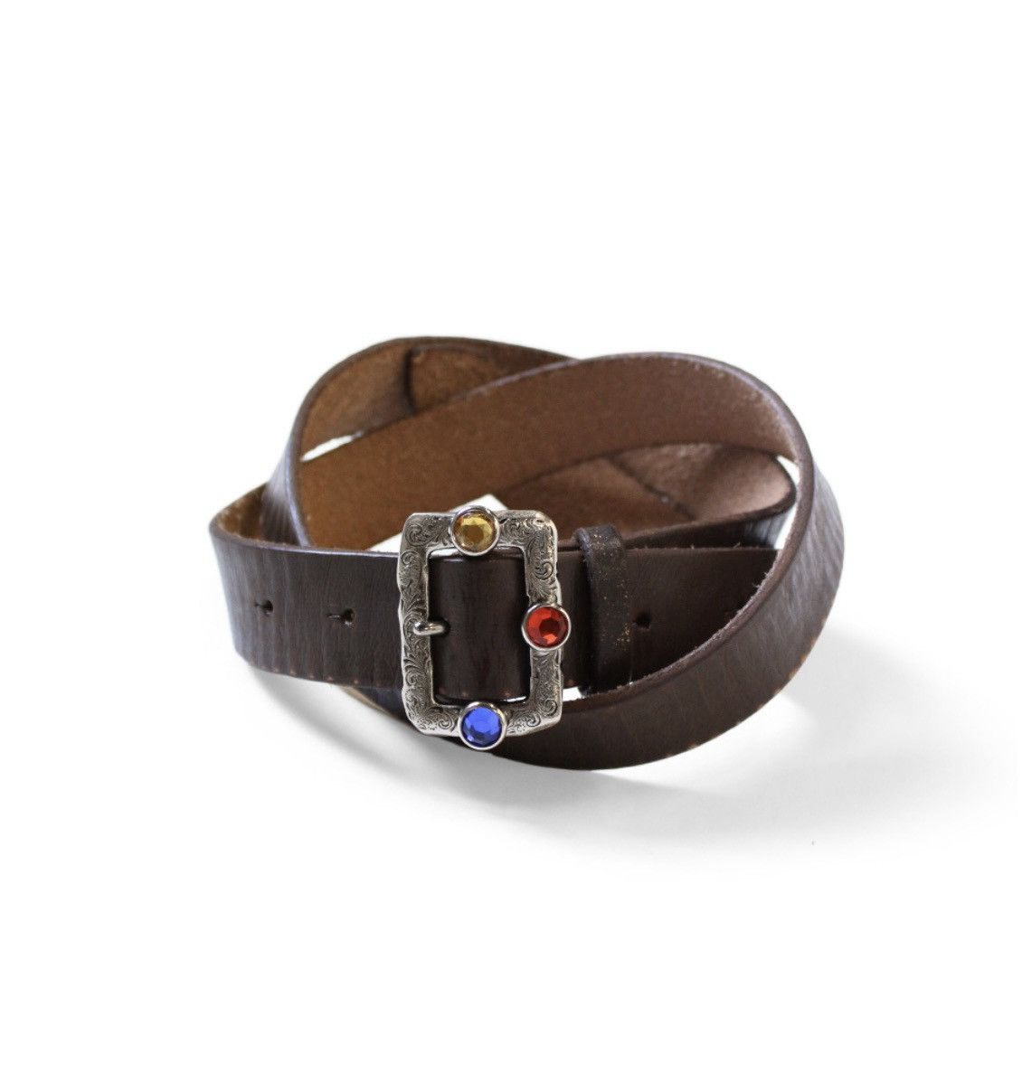 Kapital Kapital Oil Leather Studded Disco Buckle Belt Size ONE SIZE - 6 Thumbnail