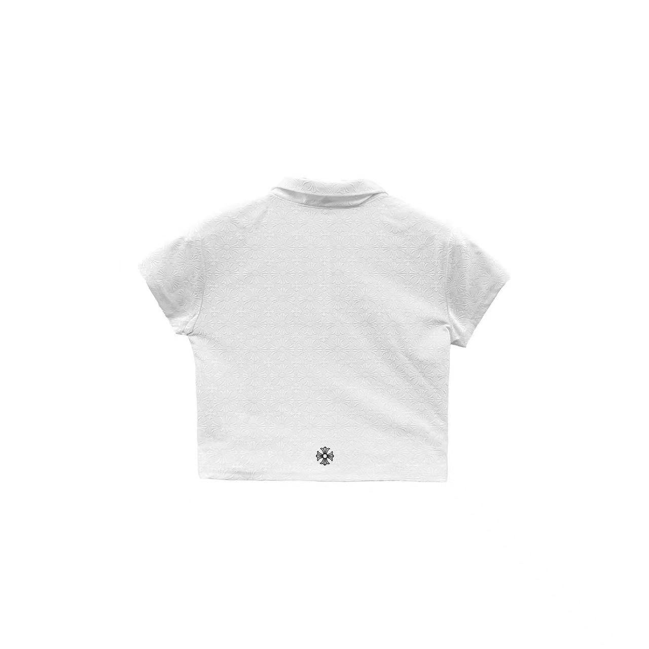 Chrome Hearts Chrome Hearts White Monogram Cross Logo Short Sleeve Polo Size M / US 6-8 / IT 42-44 - 2 Thumbnail