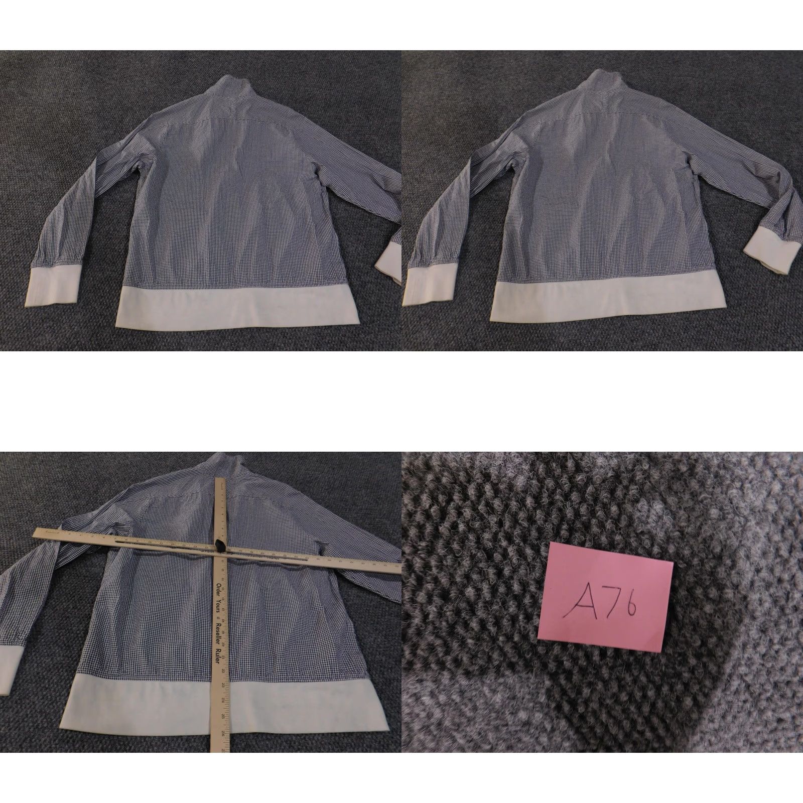 Nike VINTAGE Nike Sportswear Track Jacket Womens XL Navy White Gingham Full Zip 468811-410 Size XL / US 12-14 / IT 48-50 - 9 Thumbnail