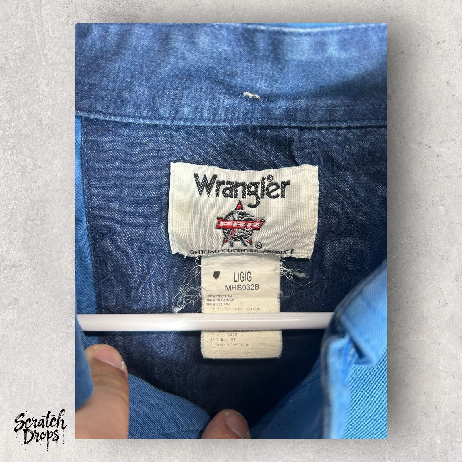 Wrangler Vintage Wrangler Mens Large Blue Button Up Shirt Long Sleeve Size US L / EU 52-54 / 3 - 3 Thumbnail