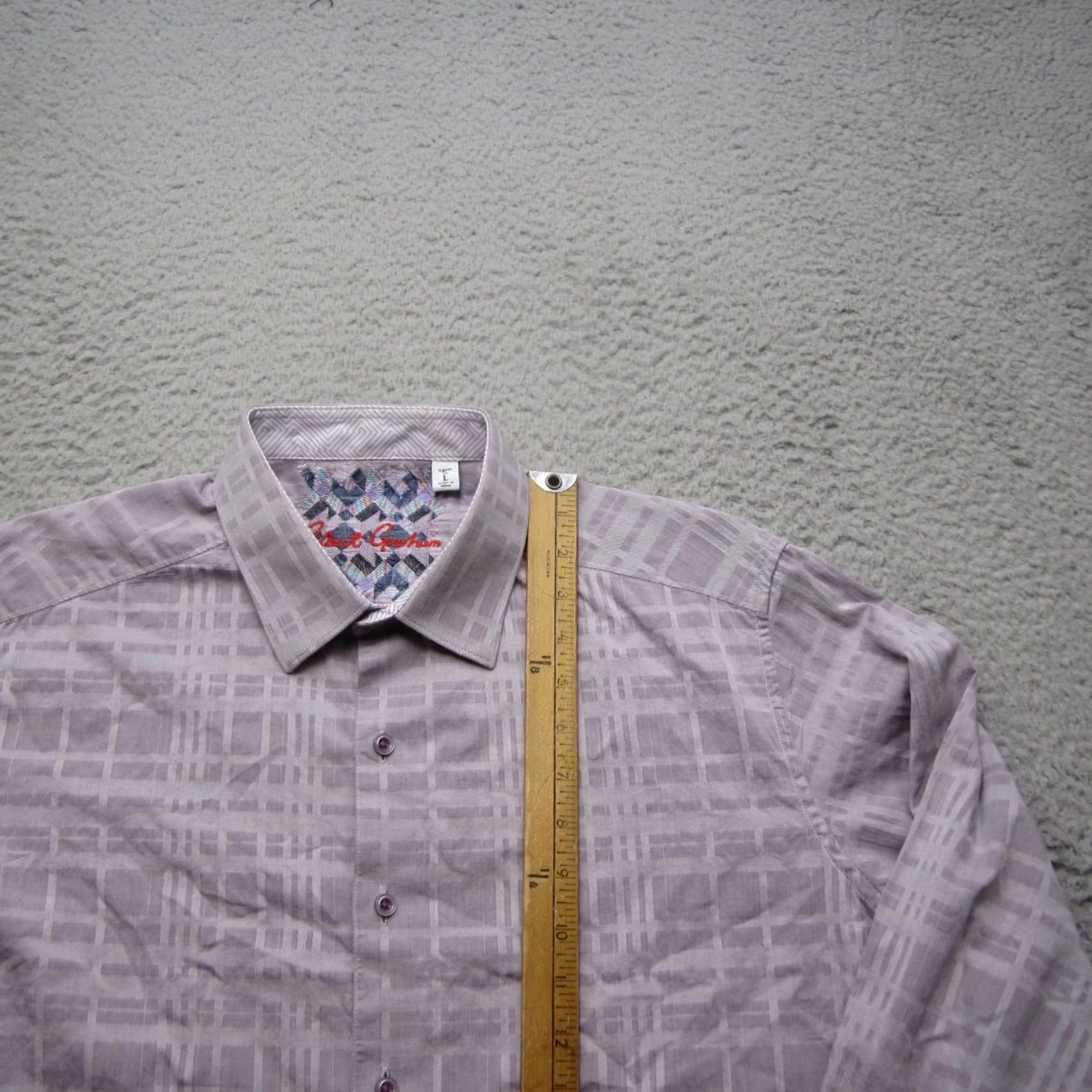 Robert Graham Robert Graham Shirt Mens L Purple Geometric Abstract Button Up Casual Flip Cuff Size US L / EU 52-54 / 3 - 6 Thumbnail