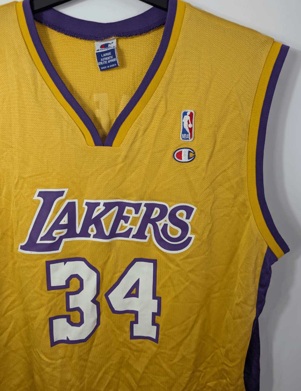 Champion Vintage Champion NBA Lakers O'Neal Jersey 90s Y2K Retro Size US L / EU 52-54 / 3 - 3 Thumbnail