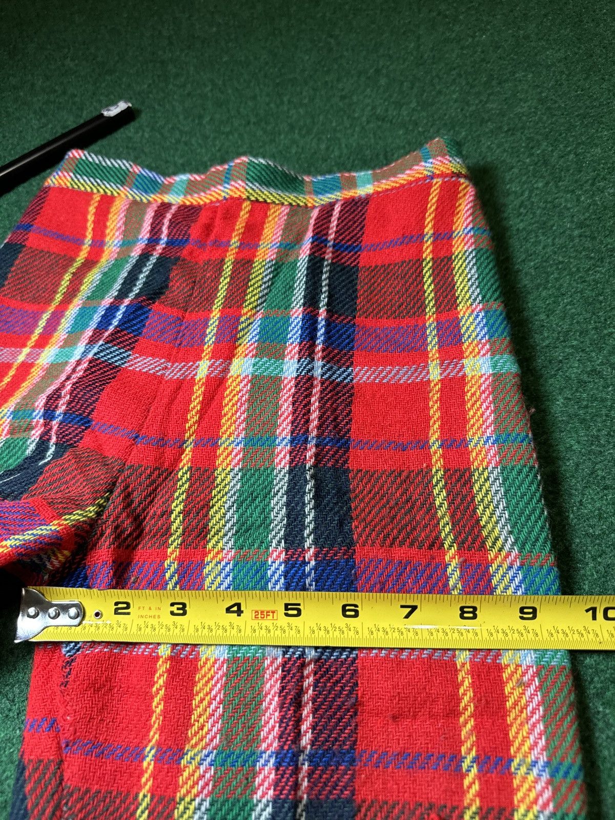 Vintage Vtg 70s Plaid Flare Disco Bell Bottom High Waisted Pants Size 22" - 9 Thumbnail
