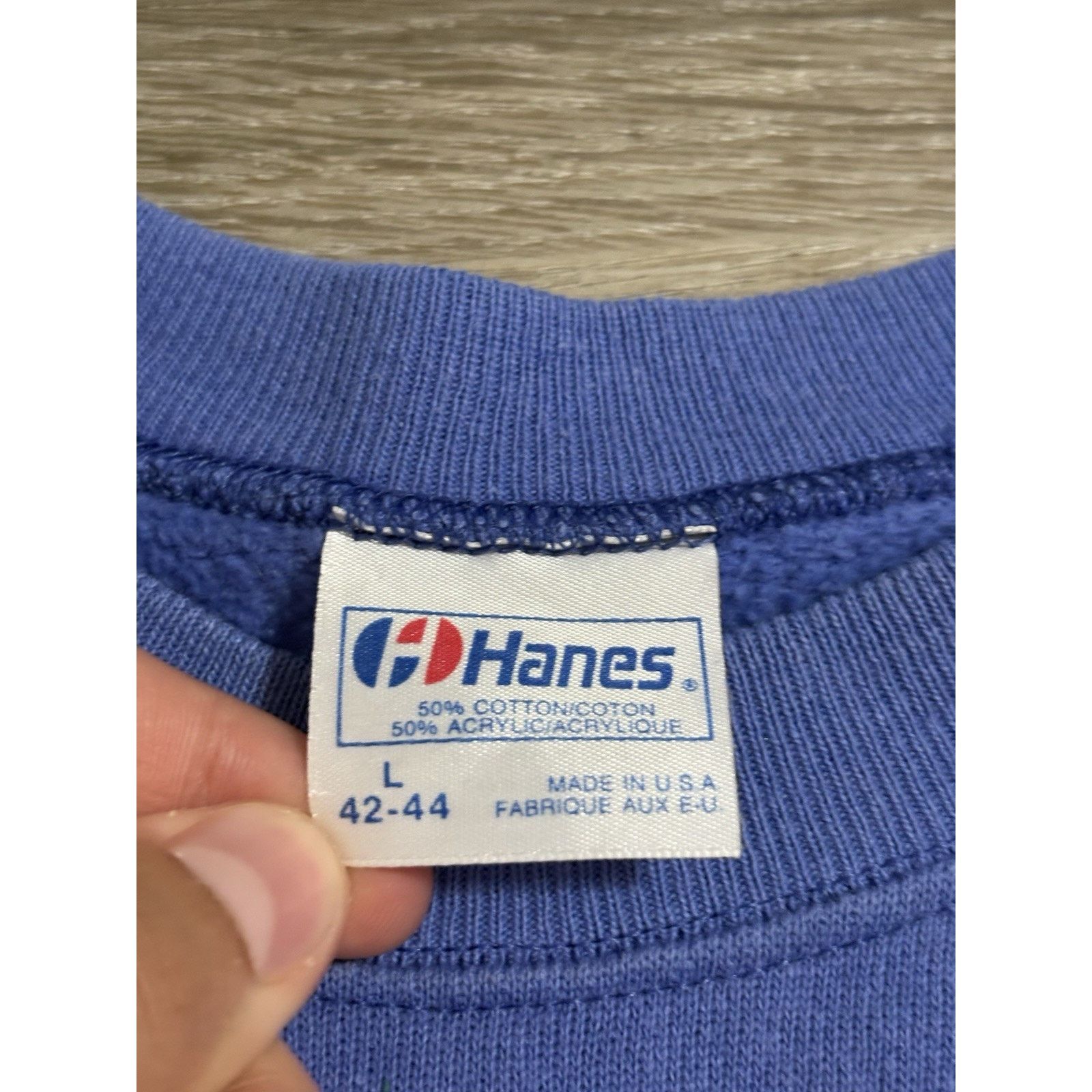 Hanes Vintage 90s Hanes Painted 3D Flower Crewneck - Men’s Large Size US L / EU 52-54 / 3 - 3 Thumbnail