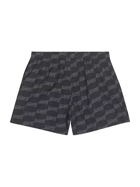Balenciaga o1la1rc1a0824 BB Monogram Pyjama Shorts in Black Size 28" / US 6 / IT 42 - 3 Thumbnail
