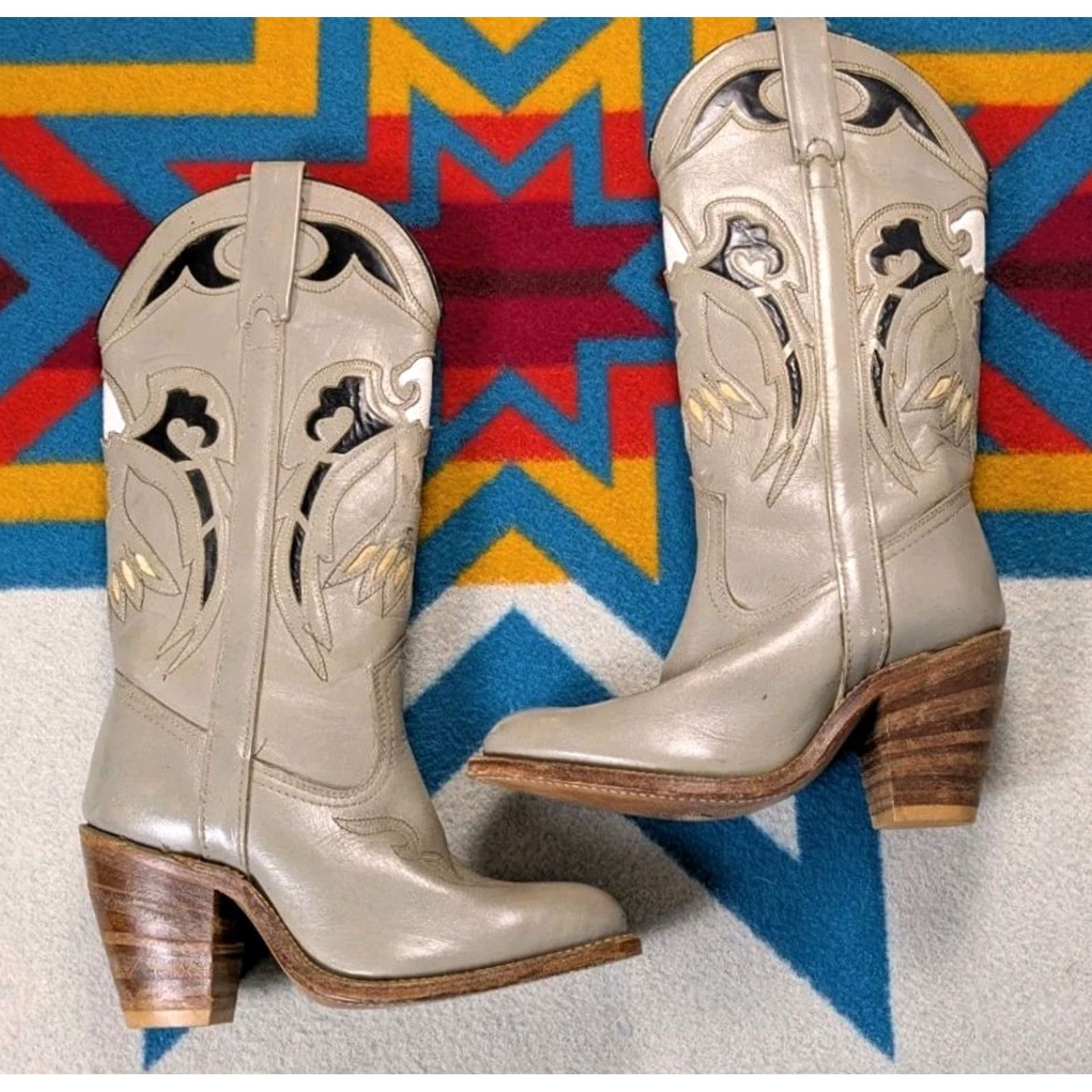Vintage VINTAGE Miss Capezio Boots Bald Eagle Cowboy Cowgirl Made In USA Womens Size 5.5 Size US 6 / IT 36 - 2 Thumbnail