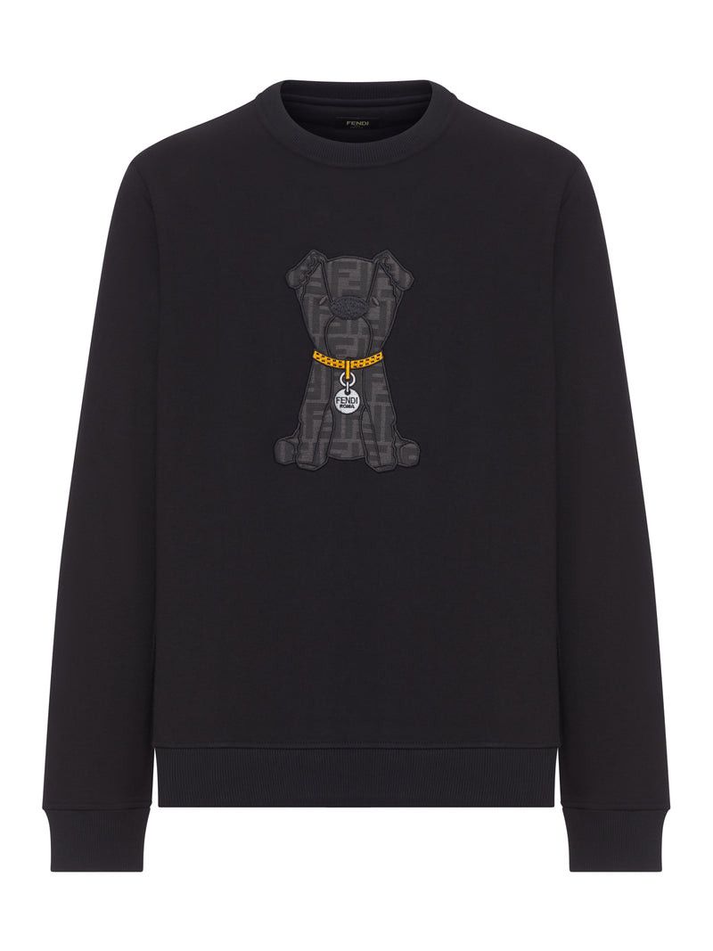 Fendi BLACK COTTON CREW NECK SWEATSHIRT Size US M / EU 48-50 / 2 - 1 Thumbnail