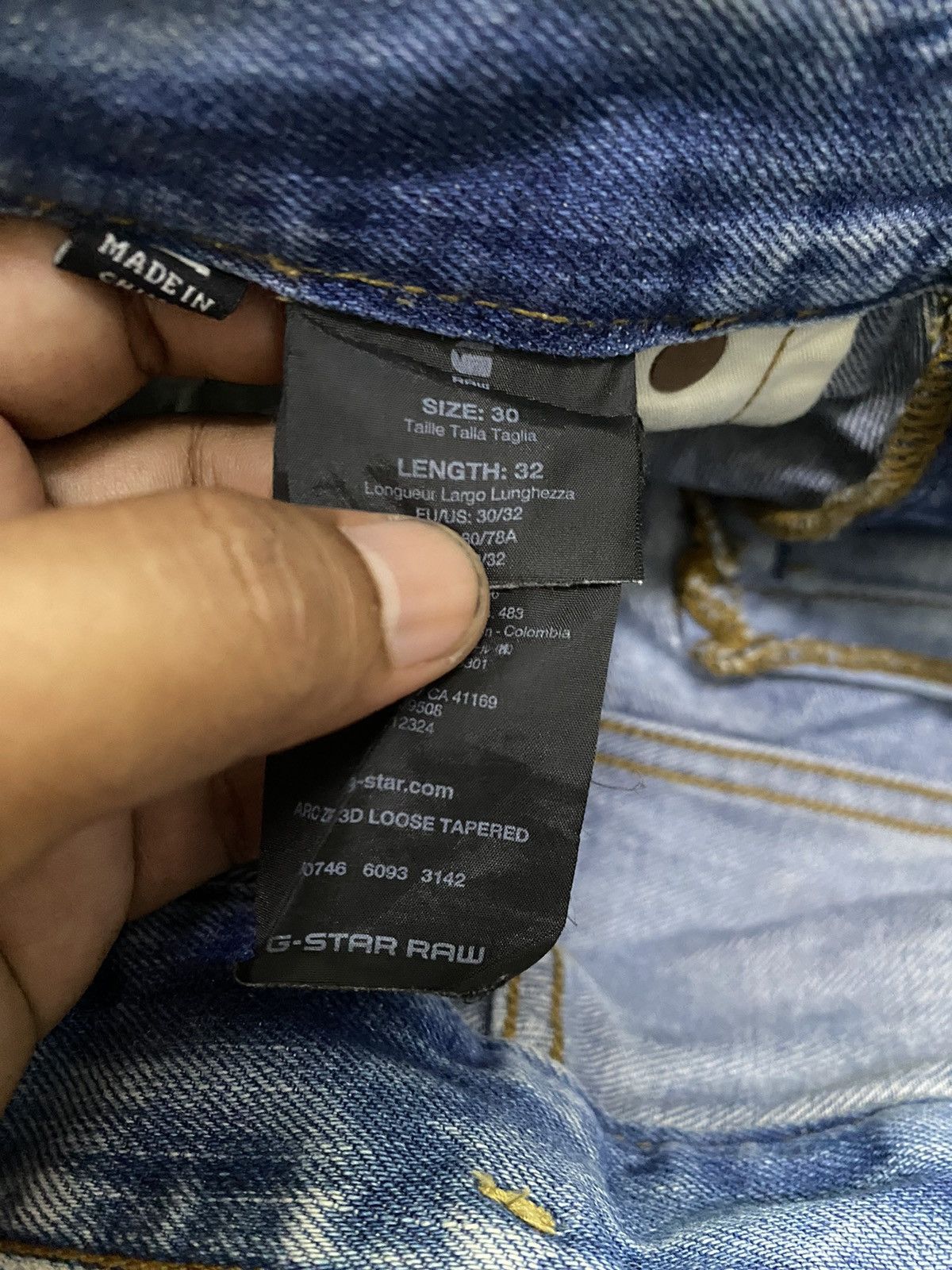 G-Star × Japanese Brand Distress Ripped Style G Star Slim Type Design Size US 29 - 6 Thumbnail