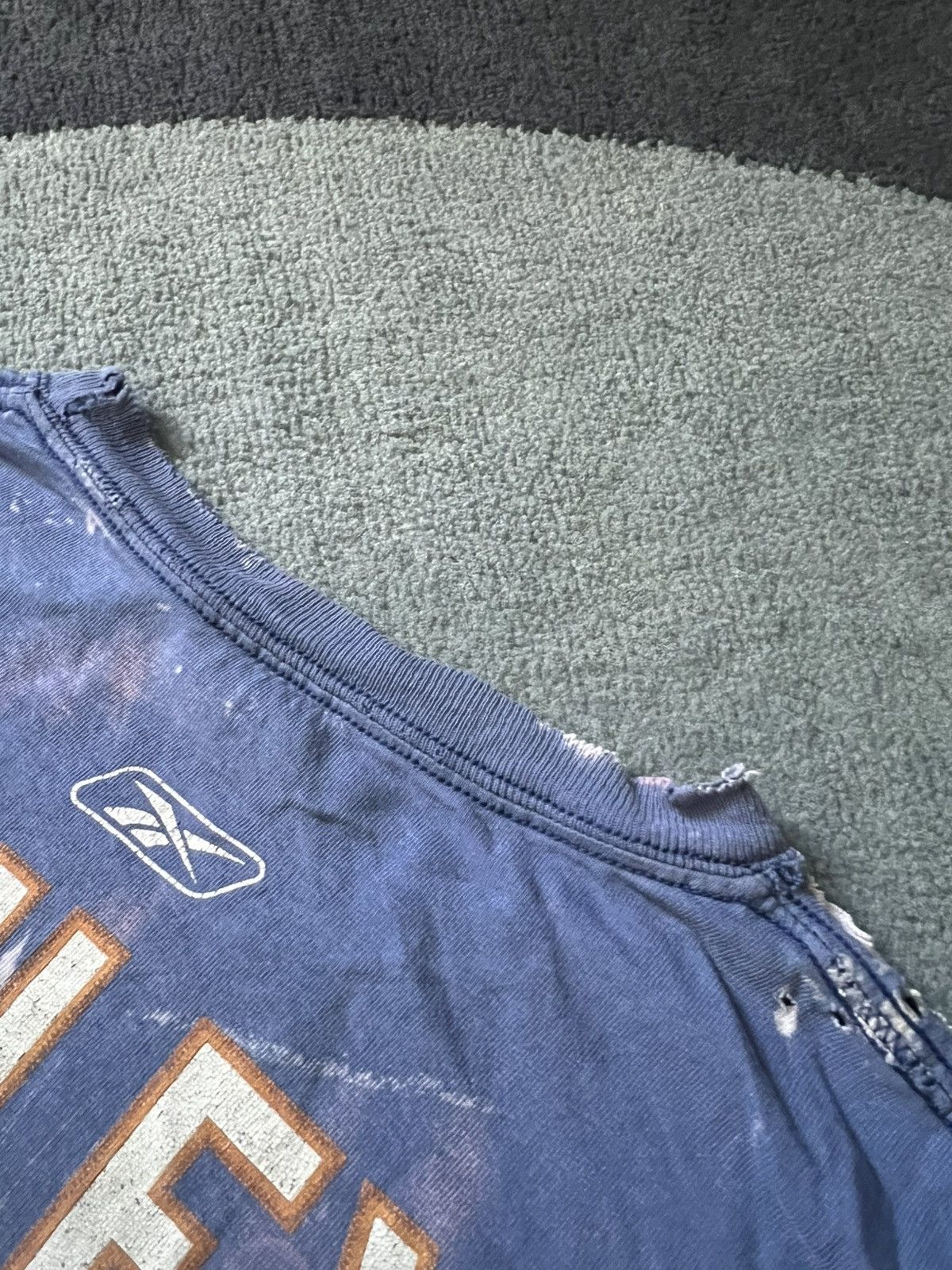 Vintage Vintage New York Hockey Tee - 1 of 1, Bleached Ripped Size US XL / EU 56 / 4 - 6 Thumbnail