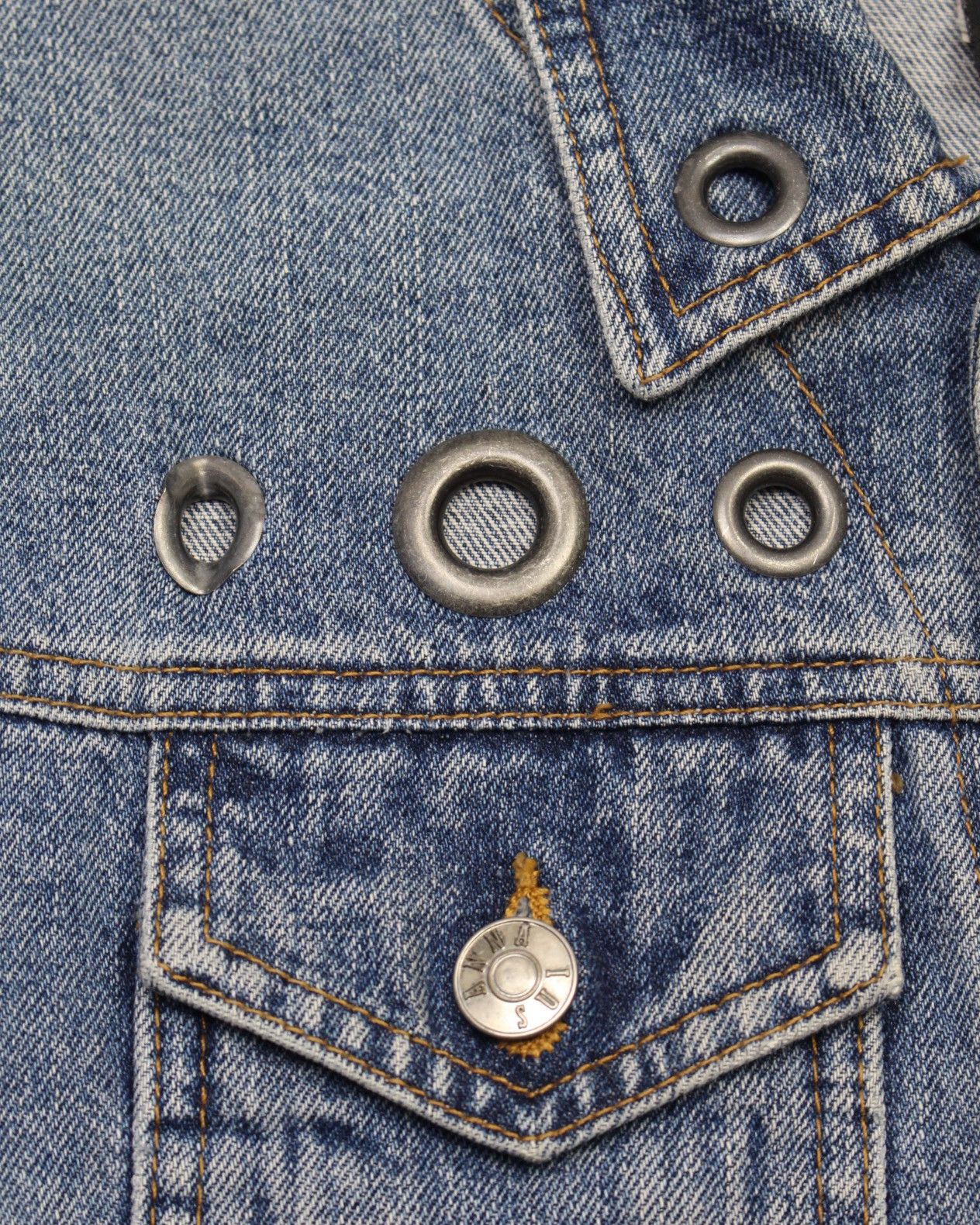 Anna Sui 2000S ANNA SUI GROMMETED DENIM JACKET Size M / US 6-8 / IT 42-44 - 7 Thumbnail