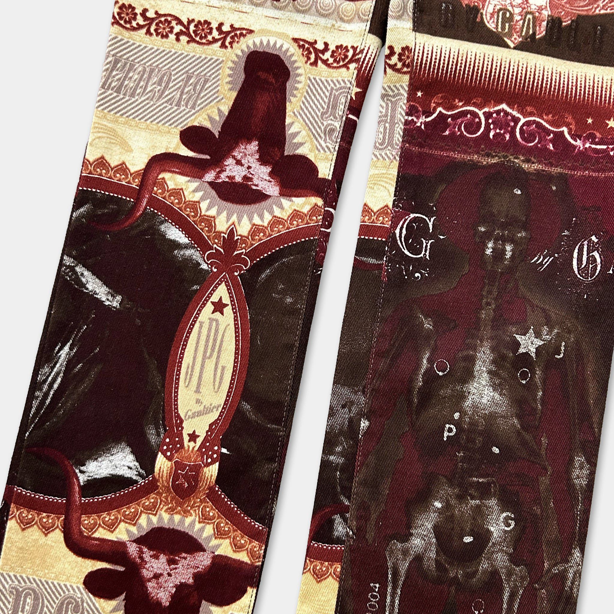 Jean Paul Gaultier Jean Paul Gaultier 2003 Native American Print Denim Size 25" / US 0 / IT 36 - 3 Thumbnail
