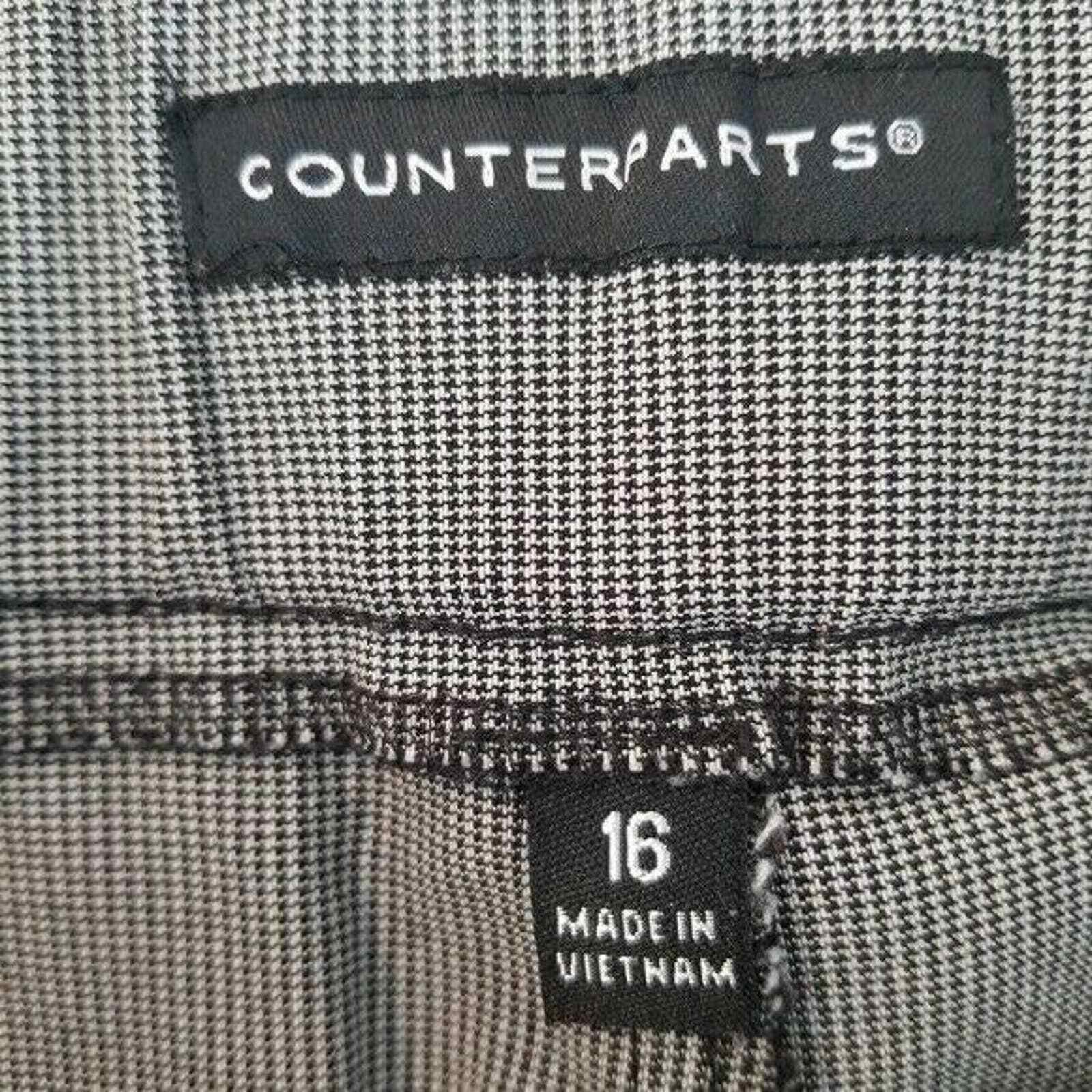Other Counterparts Pencil Skirt Gray 16 Houndstooth Pattern Dress Size 38" / US 16 / IT 52 - 3 Thumbnail