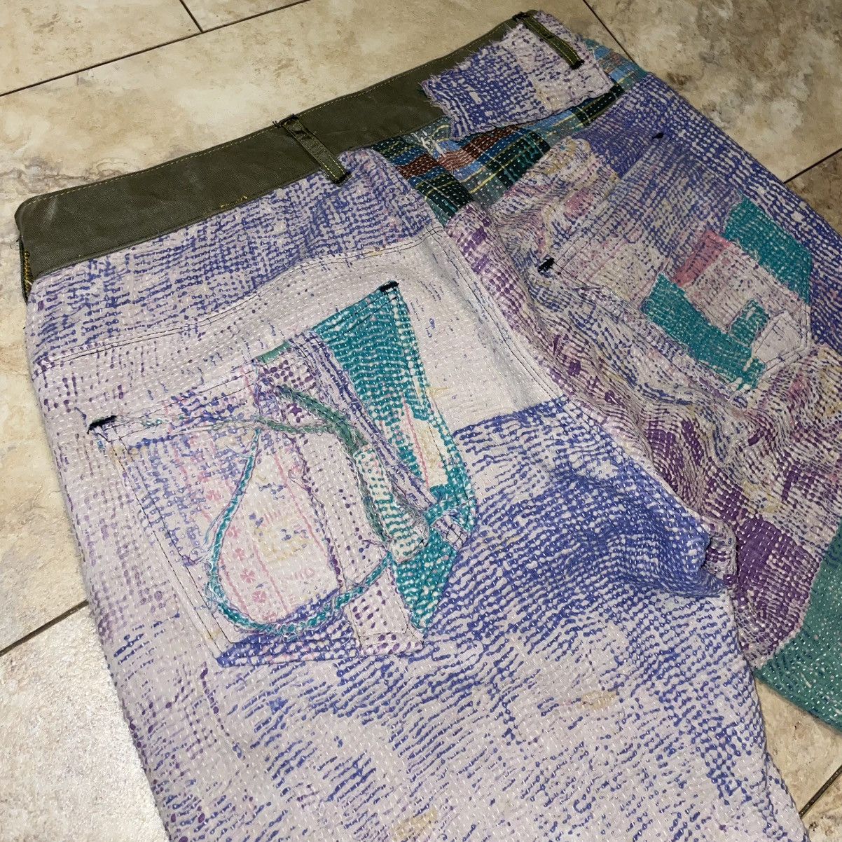 Handmade 1 of 1 Custom Bizzrad Boro Patchwork Pants Size Large Size US 34 / EU 50 - 4 Thumbnail