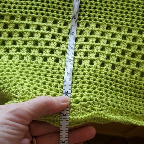 Designer Anrabess Lime Green Knit Long Sleeve Lightweight Sz. L Sweat Size L / US 10 / IT 46 - 9 Thumbnail