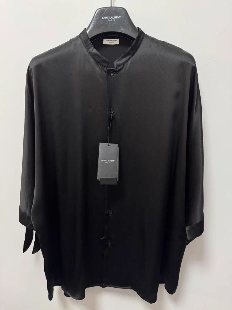 Saint Laurent Paris Saint Laurent Paris 23ss Ribbon Henry Collar Mulberry Silk Size US XXS / EU 40 - 1 Thumbnail
