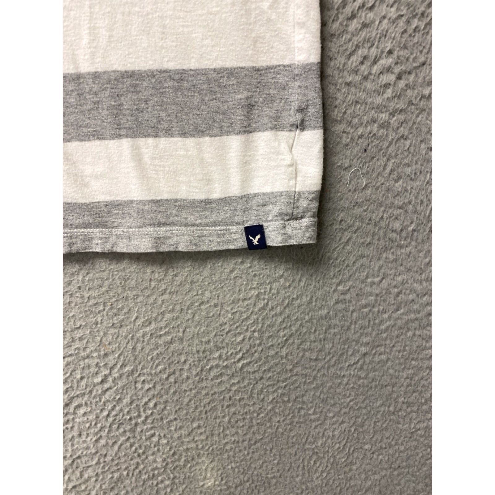 American Eagle Outfitters American Eagle Shirt Men's L Striped Gray Logo Pocket Tee Cotton Blend Classic Size US L / EU 52-54 / 3 - 2 Thumbnail